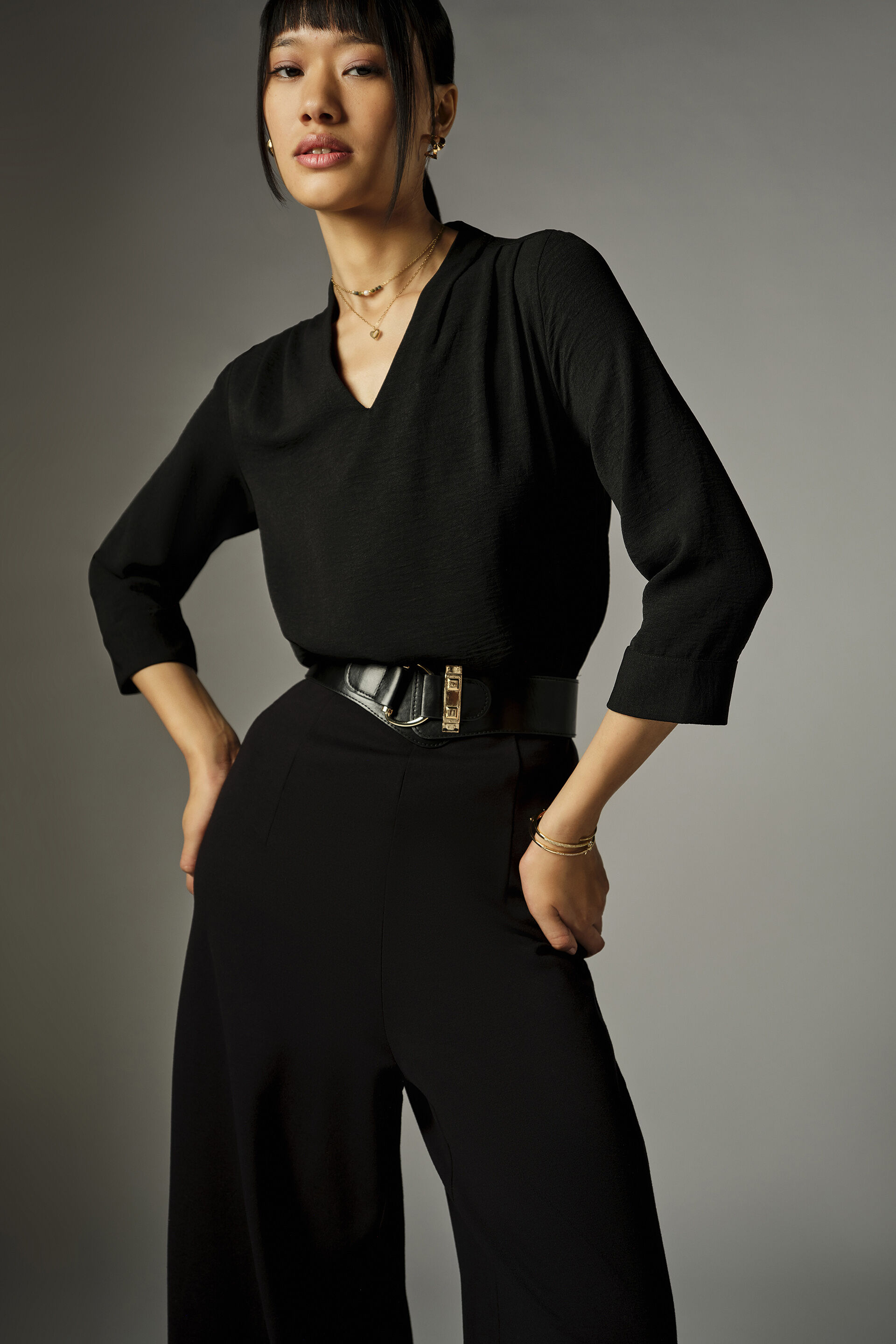 Nerra Dusty Black Top, Black, image 2